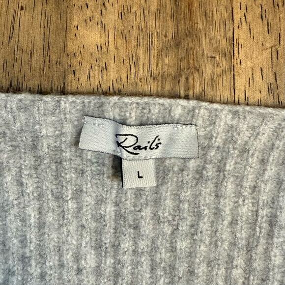 Rails Women’s Simone Merino Wool Cashmere V Neck Sweater Heather Gray Size Large - Picture 4 of 9